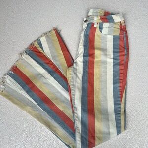 Saints & Hearts Striped Flare Jeans